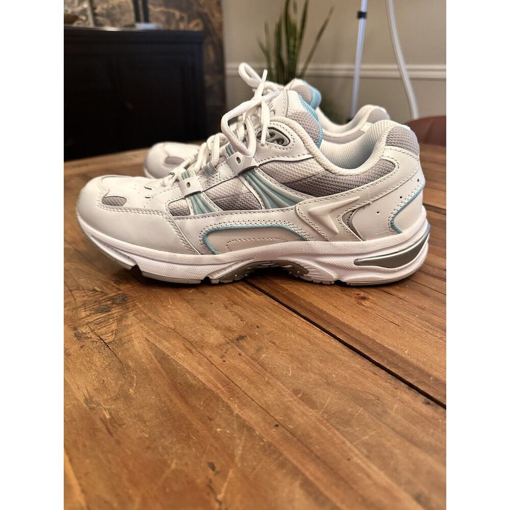 Vionic Walker Women's Plantar Fasciitis Shoes White Blue Size 9 Sneakers Comfort